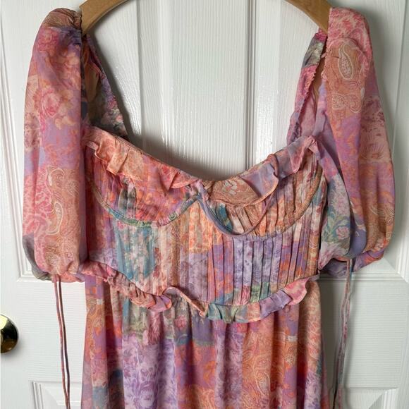 For Love & Lemons Odessa Midi Dress S - Picture 4 of 9